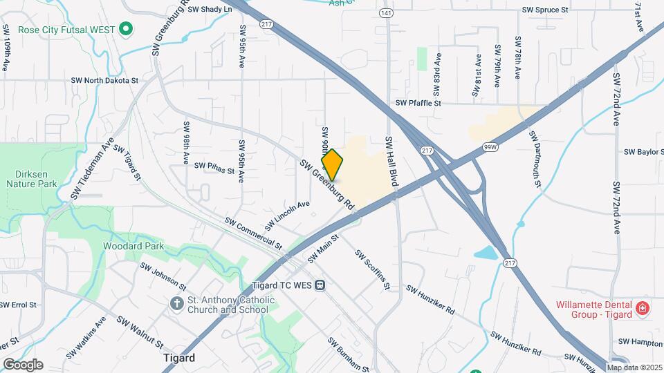 11838 SW Greenburg Rd Map and Location Details