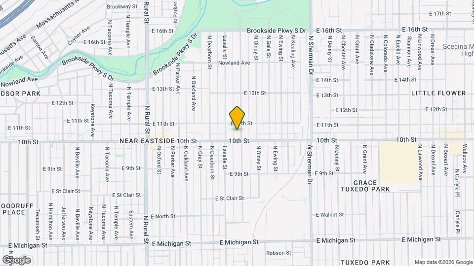 1018 N Tuxedo St Mapa y Detalles de la Ubicación