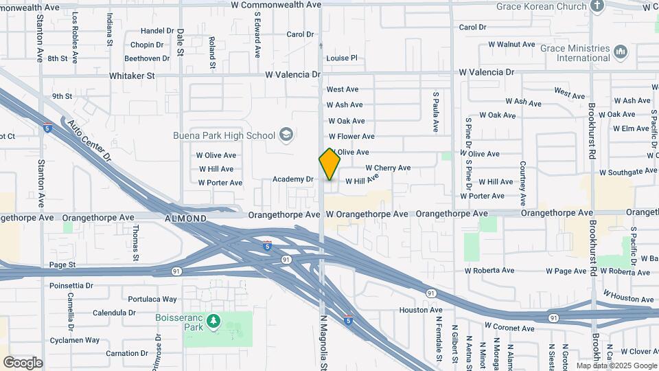 1100 S Magnolia Ave Map and Location Details