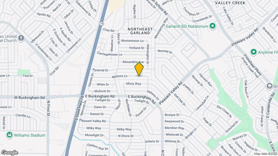 1122 Melissa Ln Map and Location Details