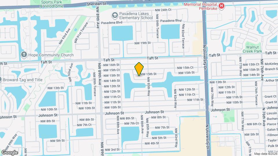 8601 NW 14th St, Unit Pembroke Pines Efficiency Map and Location Details
