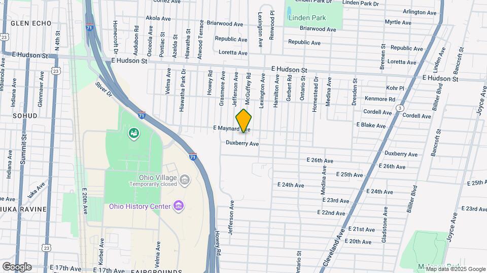 2171 McGuffey Rd Map and Location Details
