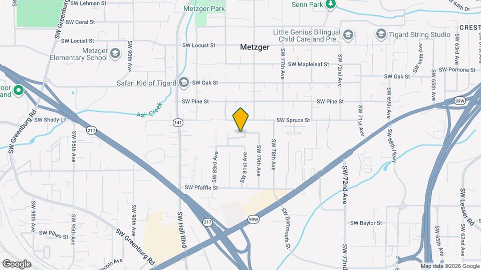 8105 SW Thorn St Map and Location Details