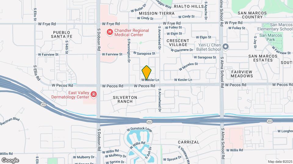 1617 W Kesler Ln Map and Location Details