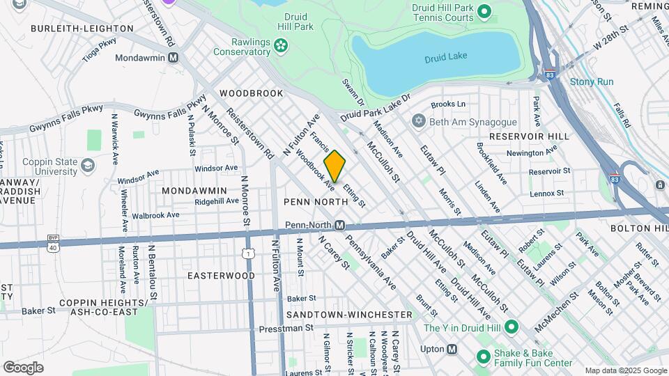 1599 Retreat St Map and Location Details