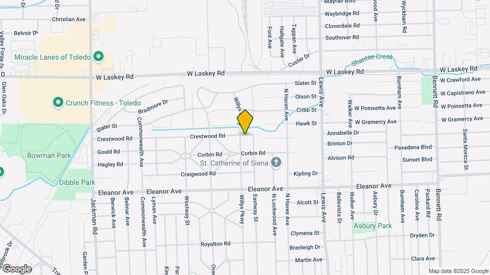 1263 Crestwood Rd Map and Location Details