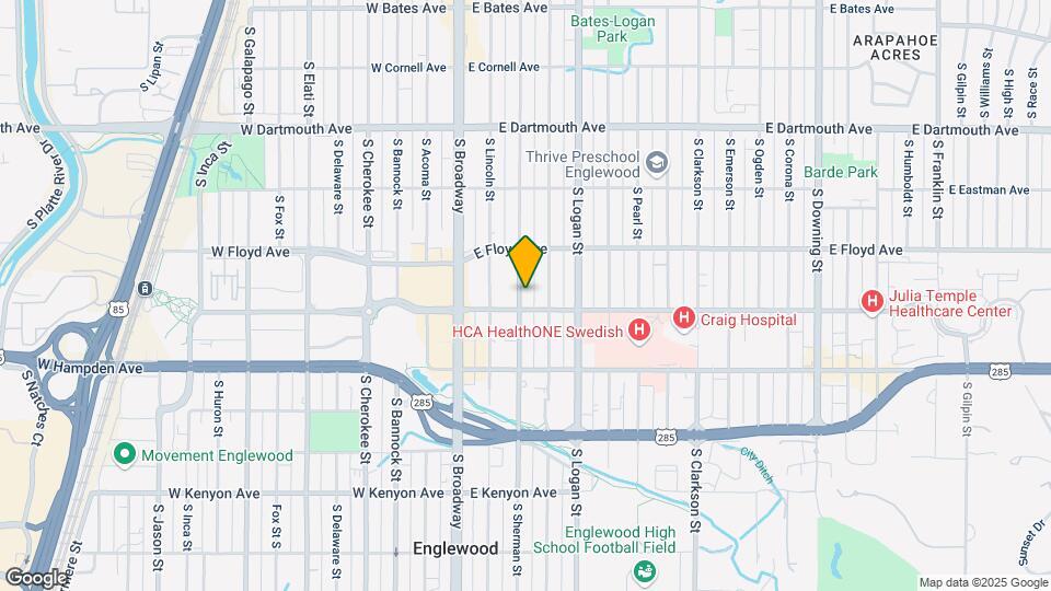 3376 S Sherman St Map and Location Details