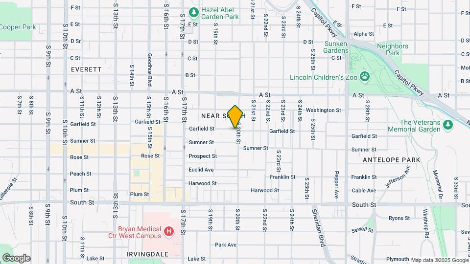 1601 South 20th Street Map and Location Details