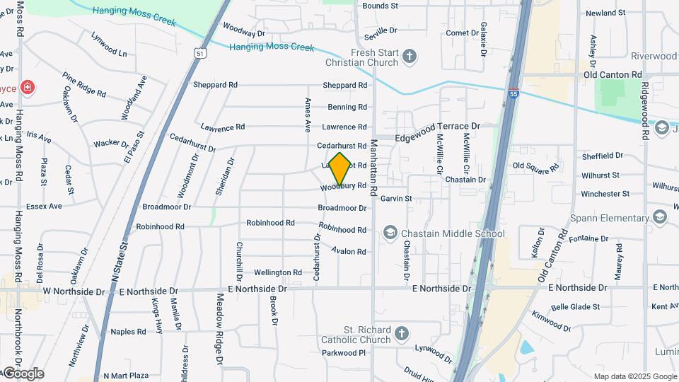 729 Woodbury Rd Map and Location Details