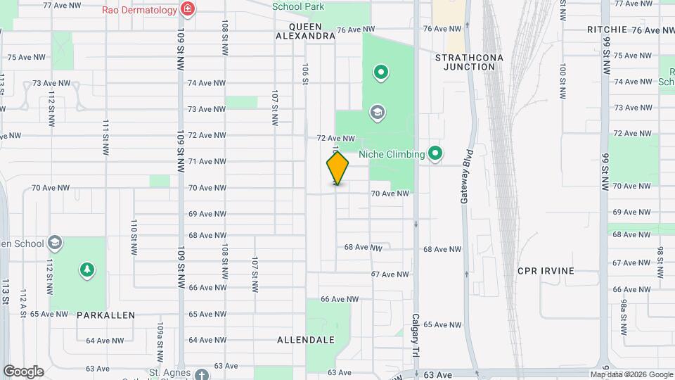 7003 105a St NW Map and Location Details