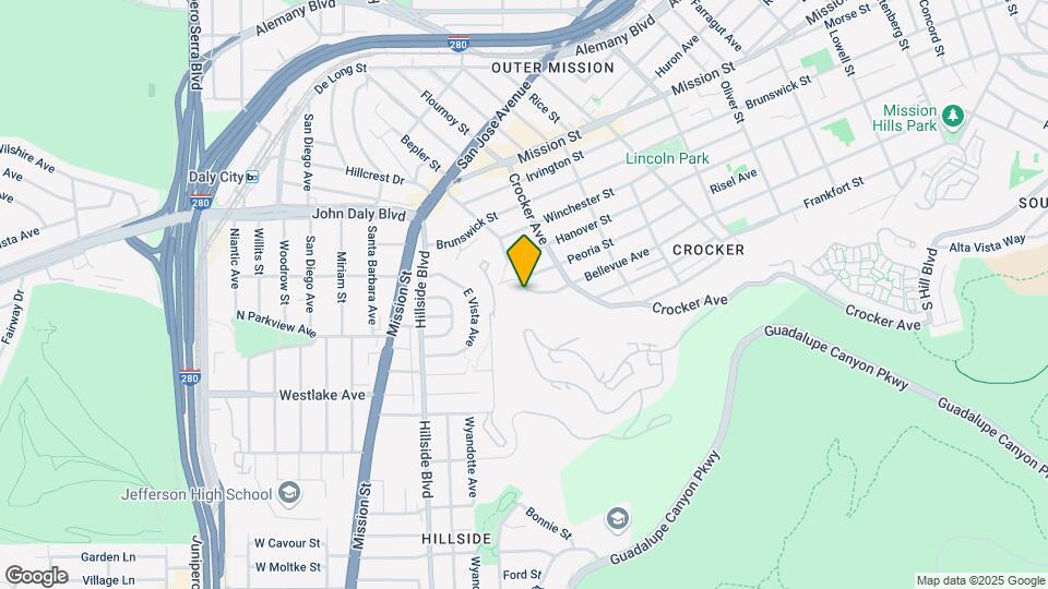 879 Bellevue Ave Map and Location Details