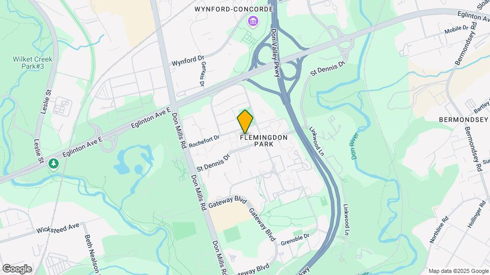 Flemingdon Park Map and Location Details