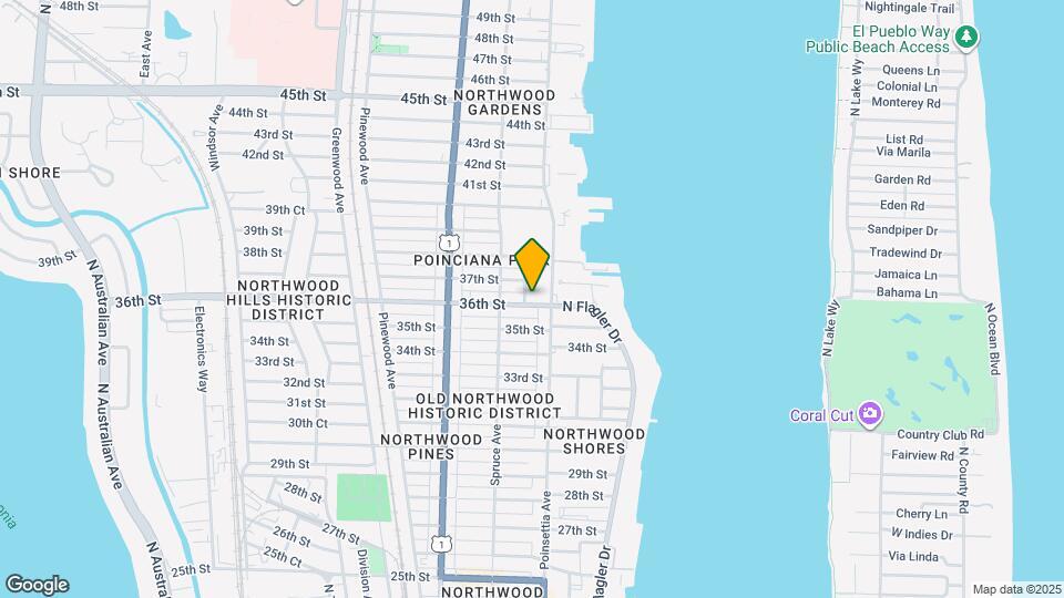 413 36th St Map and Location Details