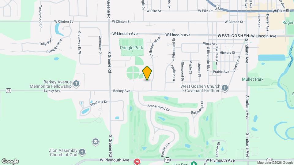 521 S Silverwood Ln Map and Location Details