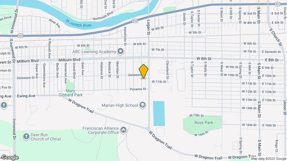 922 Burdette St Mapa y Detalles de la Ubicación