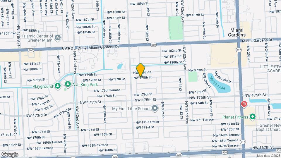 3520 NW 178th St Map and Location Details