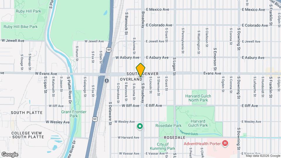 Alexan Evans Station Mapa y Detalles de la Ubicación