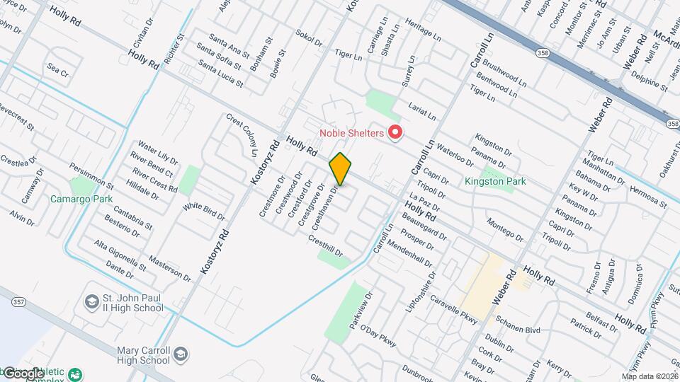 3406 Crestoak Dr Map and Location Details