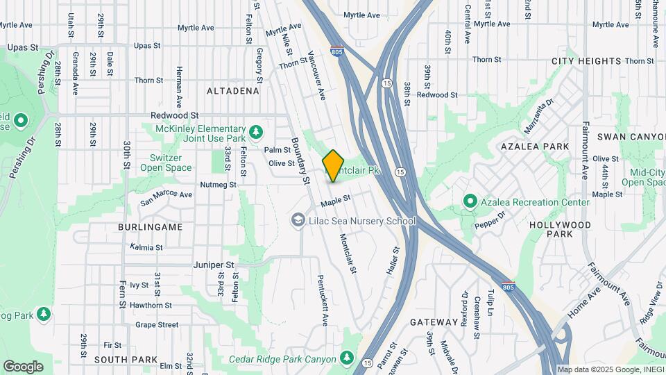 2635 Montclair St Map and Location Details