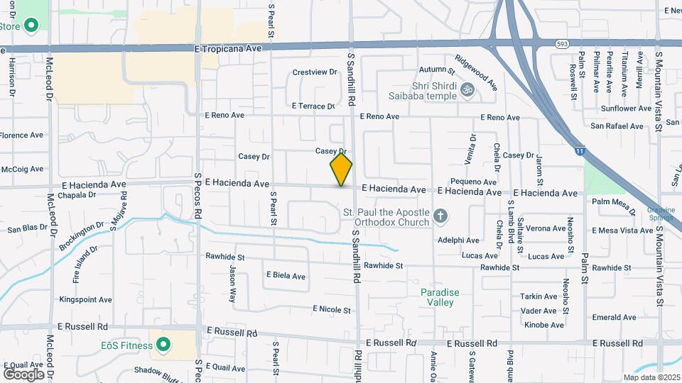 3763 E Hacienda Ave Map and Location Details