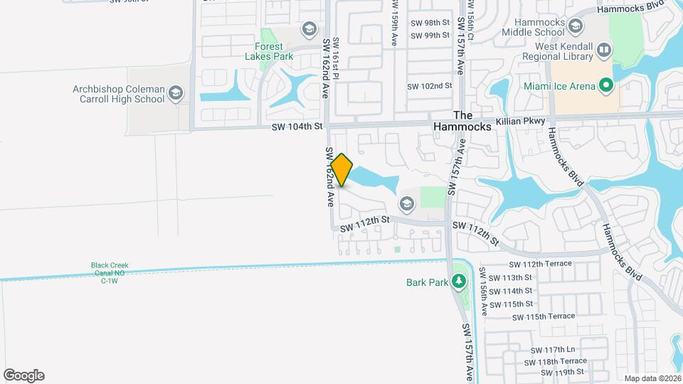 10901 SW 161st Pl Mapa y Detalles de la Ubicación
