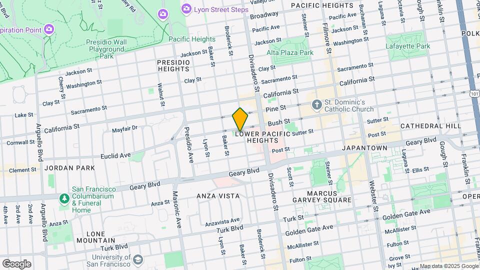 1615 Broderick St Map and Location Details