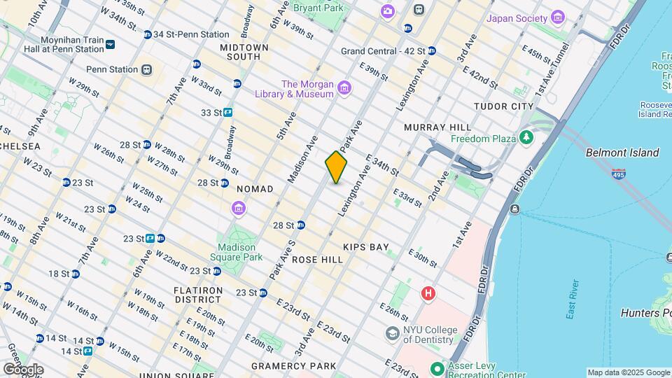 113 East 31st Street Mapa y Detalles de la Ubicación