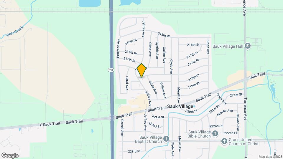 21825 S Jeffrey Ave Mapa y Detalles de la Ubicación