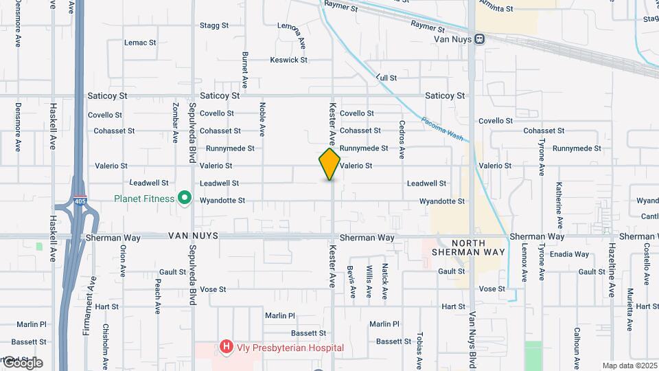 7327 Kester Ave Map and Location Details
