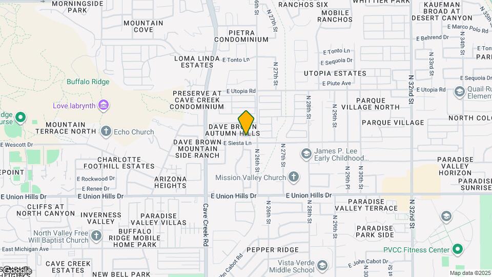 19010 N 25th Way Map and Location Details