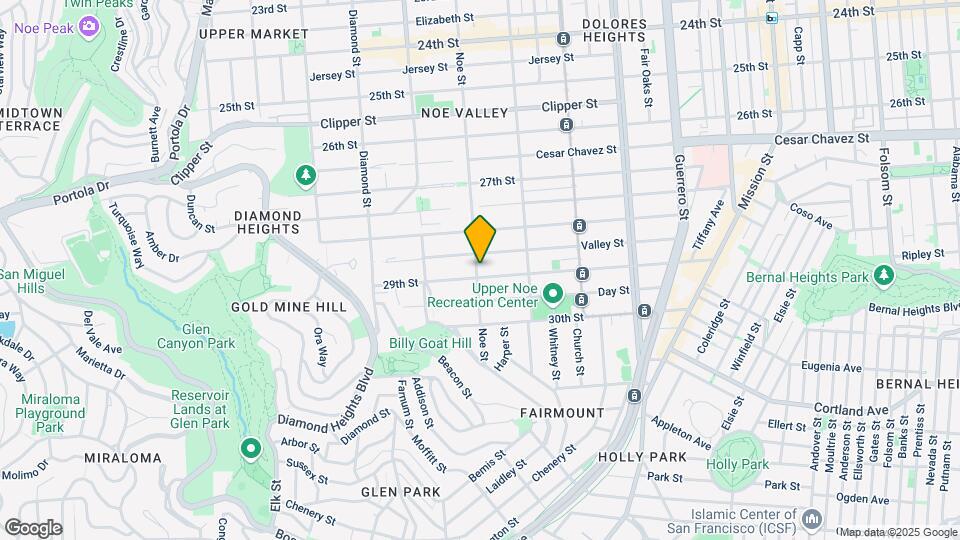 1595 Noe St Map and Location Details
