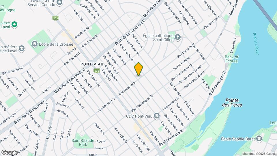 86 Meunier Rue E Map and Location Details