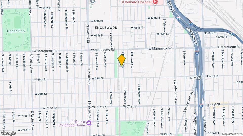 6814-6816 S Parnell Ave Map and Location Details