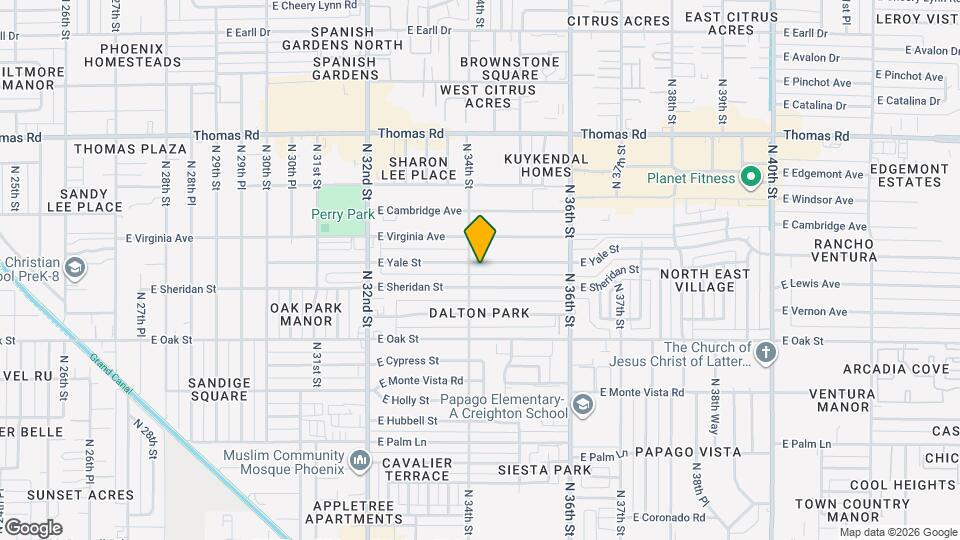 3407 E Yale St Map and Location Details
