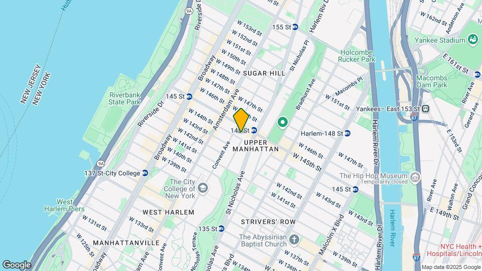 423 W 144th St Map and Location Details