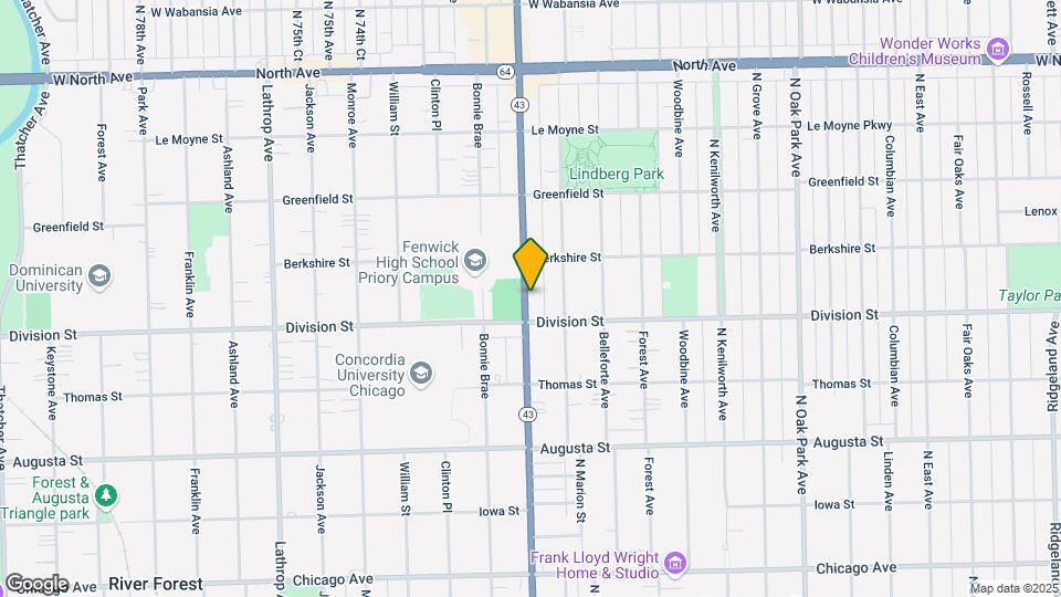 1215 N Harlem Ave Map and Location Details