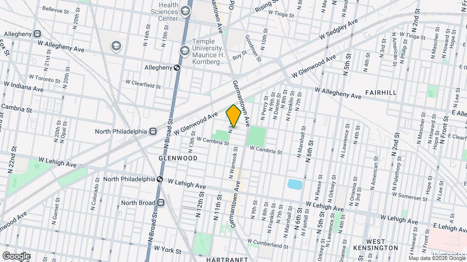 1043 W Orleans St Map and Location Details