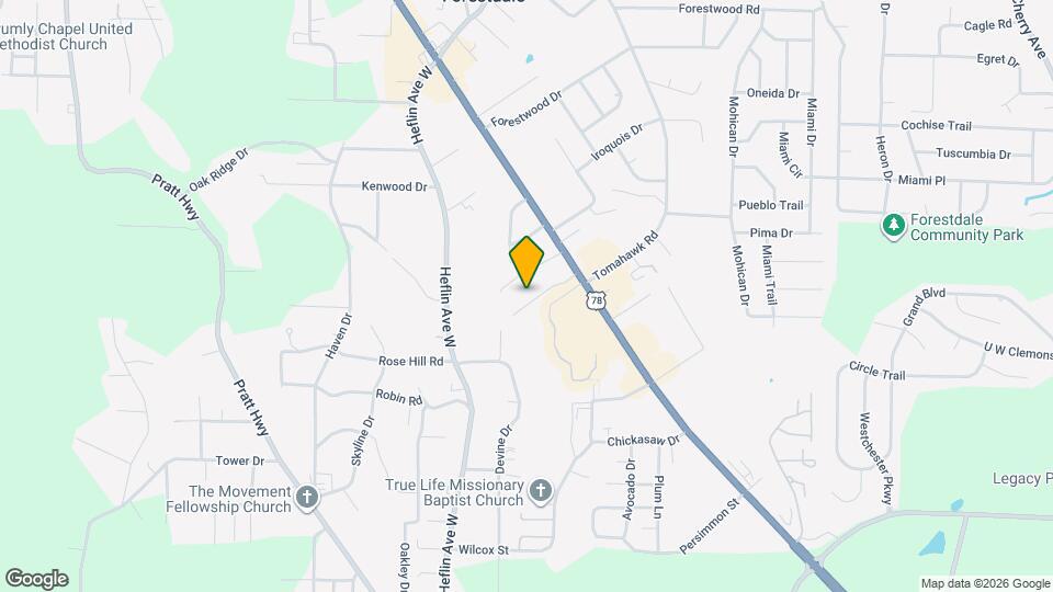 136 Grandview Dr Map and Location Details