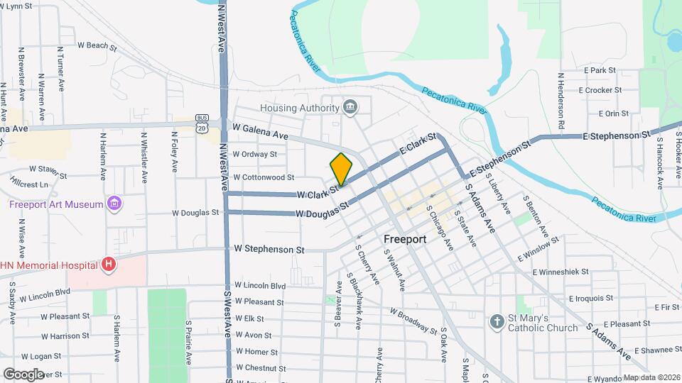 315 W Clark St Map and Location Details