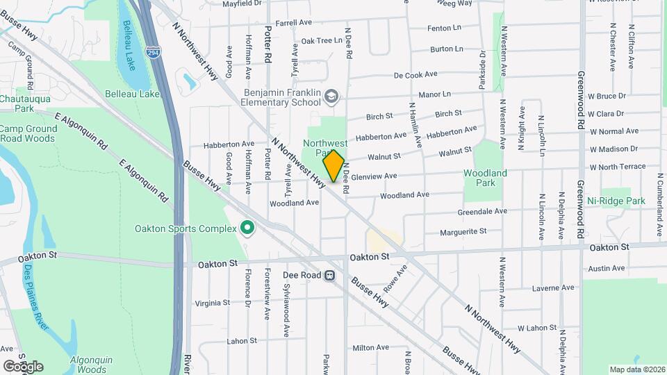 1135 N Northwest Hwy, Unit Graden Unit Map and Location Details