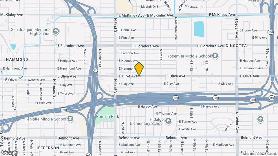 3308 E Olive Ave Map and Location Details