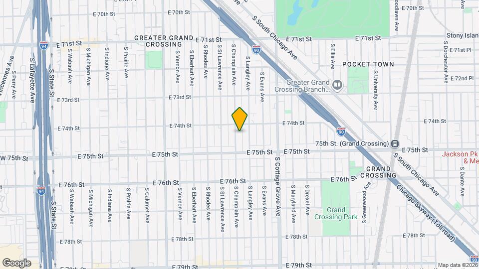 7417 S Champlain Ave Mapa y Detalles de la Ubicación