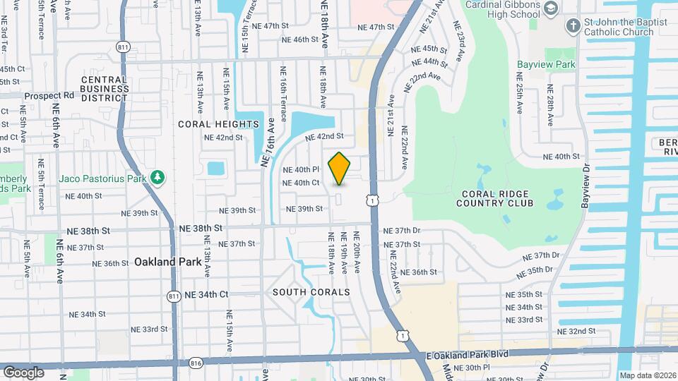 3900 NE 18th Ave Map and Location Details