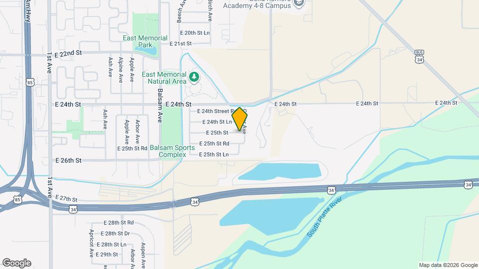 1124 E 25th St Map and Location Details