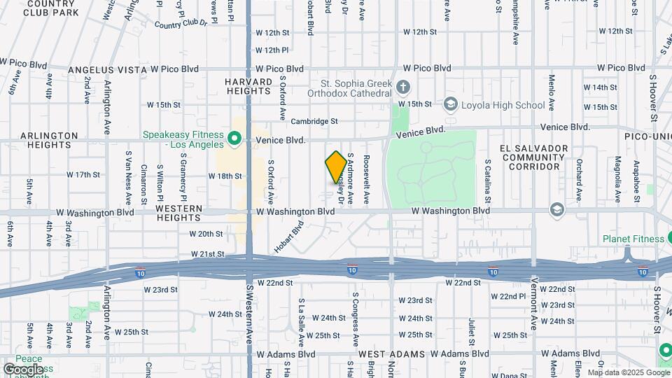 1805 S Kingsley Dr Mapa y Detalles de la Ubicación