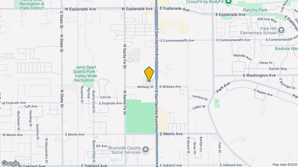 2150 S San Jacinto Ave Map and Location Details