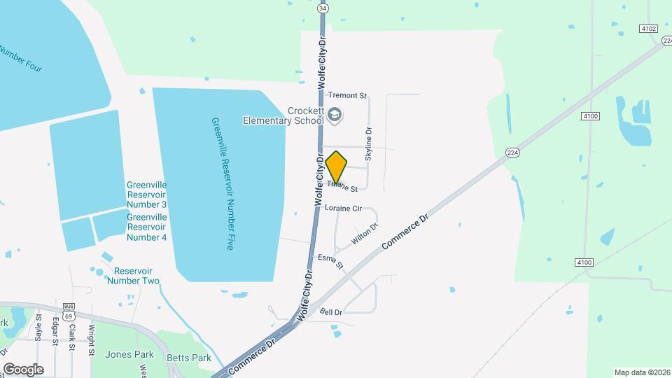 1415 Tulane St Map and Location Details