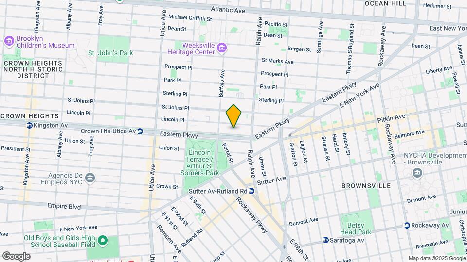 1325 Eastern Pkwy Map and Location Details