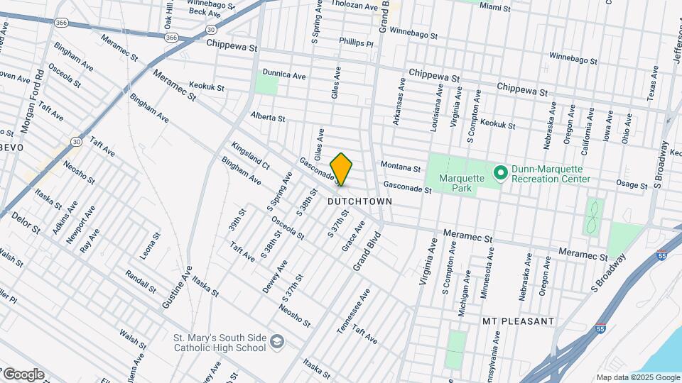 3725 Meramec St Map and Location Details