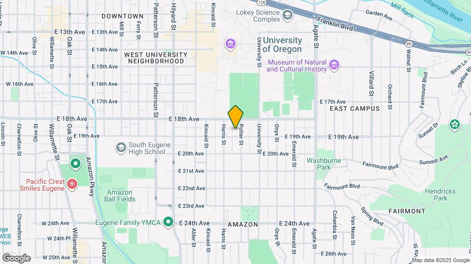 1077 E 19th Ave Map and Location Details